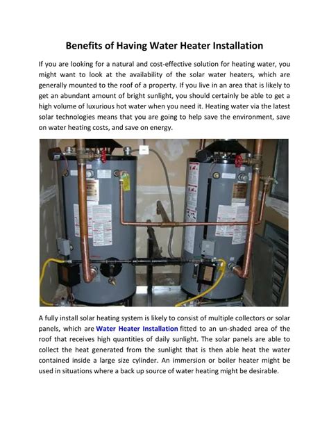 PPT - Benefits of Having Water Heater Installation PowerPoint ...