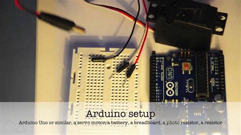 Arduino + Photoresistor Controlled Servo Motor on Vimeo