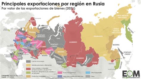 El mapa de las exportaciones de Rusia - Mapas de El Orden Mundial - EOM