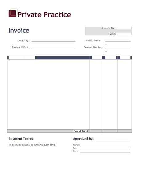 Free microsoft word invoice template - lunaplm