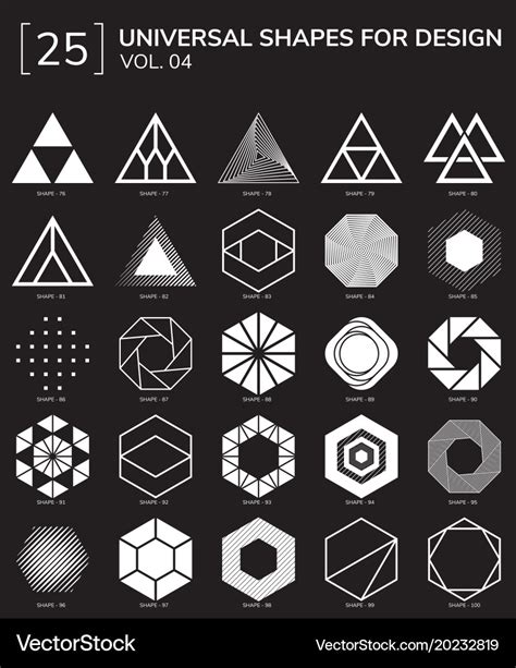 Geometric shapes logo Royalty Free Vector Image