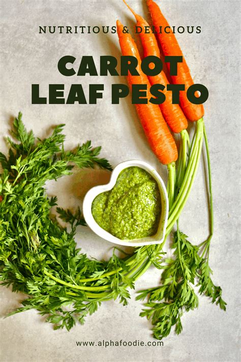 This vegetarian carrot leaf pesto allows you to reduce waste, one ...