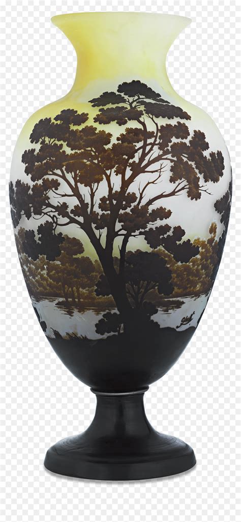 Art Nouveau Cameo Glass Vase By Gallé - Nature Design For Vase, HD Png ...