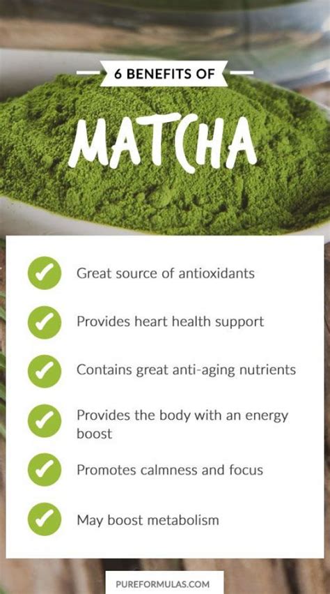 6 Health Benefits of Matcha. Matcha means powdered tea and it actually ...