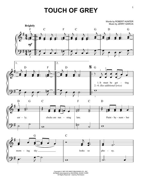 Touch Of Grey | Sheet Music Direct