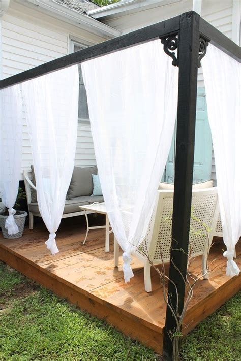 DIY Outdoor Cabana with Curtains | Brooklyn House — Elizabeth Burns ...