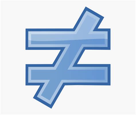 Equal Symbol Png - Not Equal Sign Blue, Transparent Png , Transparent ...