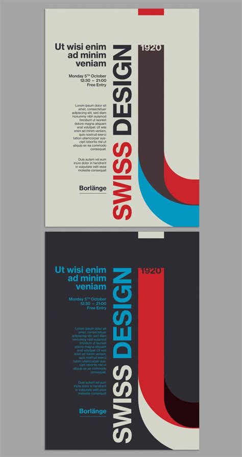 Swiss-Style Poster Template for Adobe Illustrator