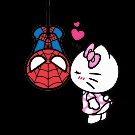 Hello Kitty & Spider-Man Kissing | Presentes criativos de namorado ...