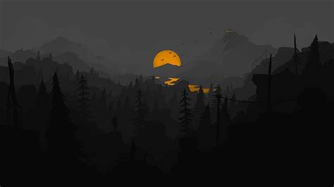 2880x1800px | free download | HD wallpaper: Firewatch, dark, night ...