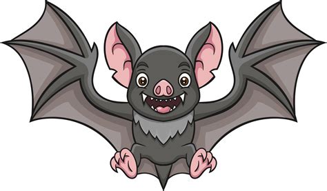 Cartoon bat flying isolated on white background 5332361 Vector Art at ...