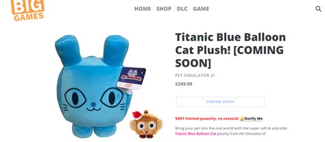 Pet sim x titanic plushies are 250 now. I'm defo buying 1 :) : r ...