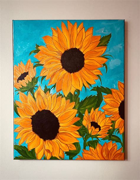 Acrylic Painting Ideas Sunflowers - SUNFLOWER