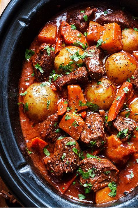 Slow Cooker Beef Stew with Butternut, Carrot and Potatoes | Recipe ...