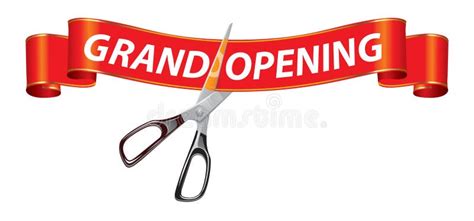 Grand opening banner stock vector. Illustration of scissor - 10540289