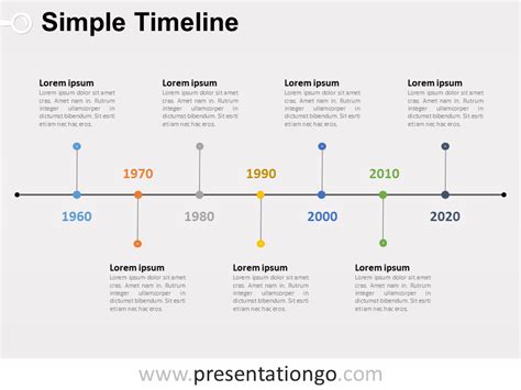 Simple Timeline PowerPoint Diagram - PresentationGO | Timeline design ...