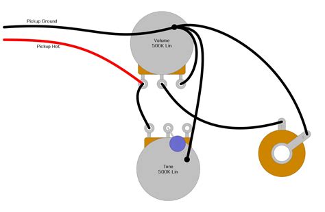 Single Pickup Guitar Wiring Diagram