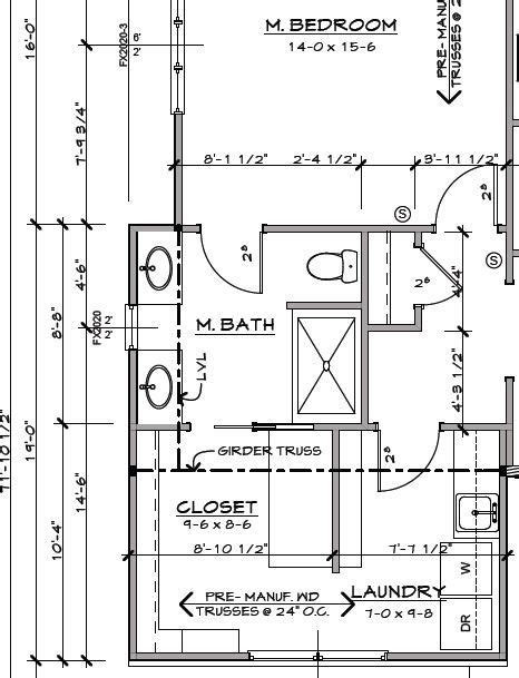 bathroom laundry room floor plans - Danelle Rust