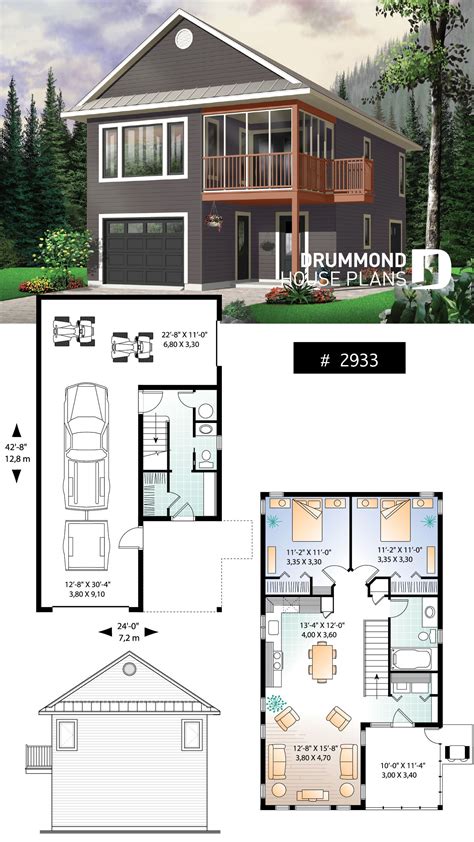 GARAGE WITH 2 BEDROOM APARTMENT #apartmentfloorplans in 2020 (With ...