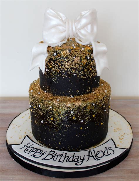 Black And Gold Birthday Cake White Black Gold Birthday Cake Classe ...