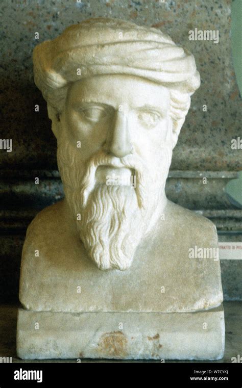 Pythagoras, Ancient Greek mathematician and philosopher, 6th century BC ...