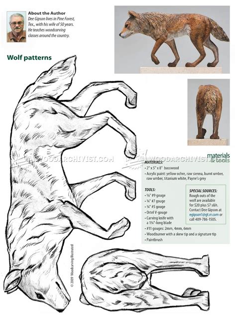 Wolf Carving - Wood Carving Patterns • WoodArchivist