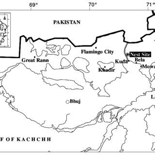 Location map of the nest site in the Great Rann of Kachchh. | Download ...