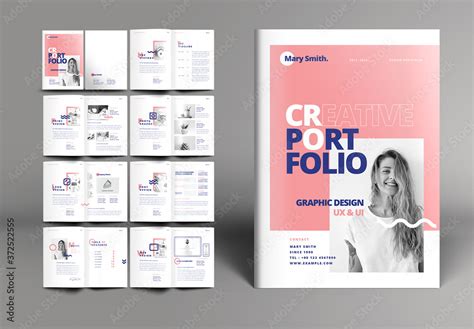 Creative Portfolio Booklet Layout Stock Template | Adobe Stock