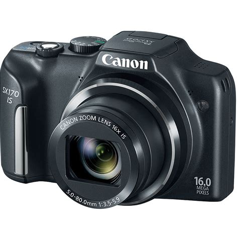 Canon Power Shot SX170 IS Point-and-Shoot Camera (Black)