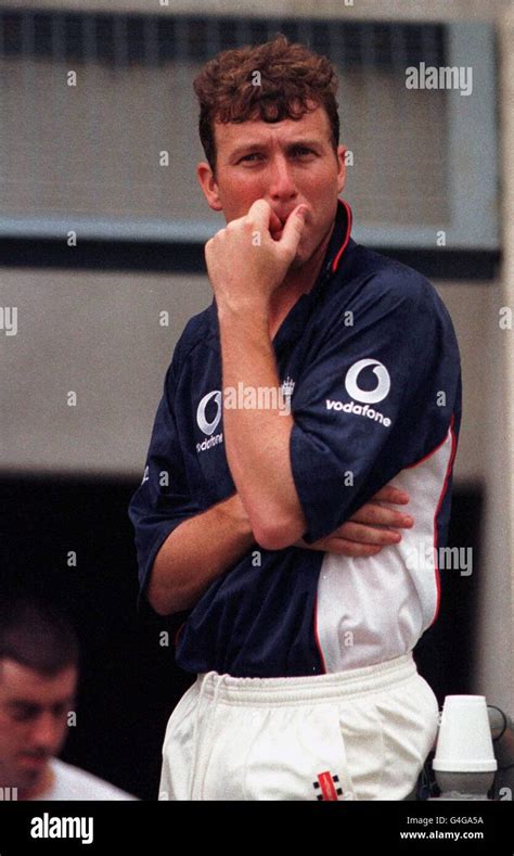 A pensive Michael Atherton prepares for practice at the Gabba in ...