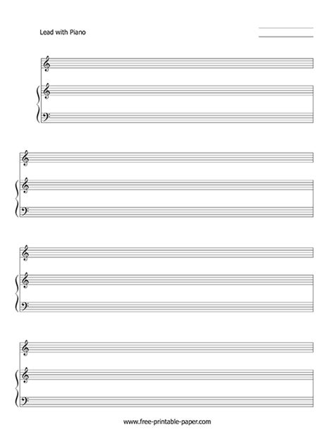 Free Printable Blank Piano Music Sheets - PRINTABLE TEMPLATES