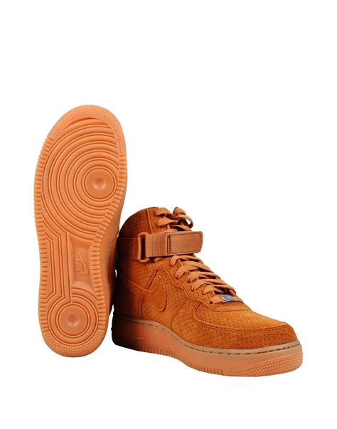 Nike Air Force 1 Suede High-top Sneakers in Brown - Lyst