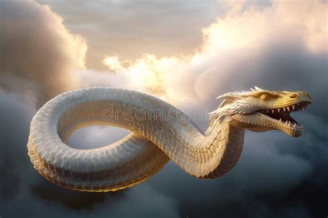 Flying Serpent Dragon. Generate Ai Stock Illustration - Illustration of ...