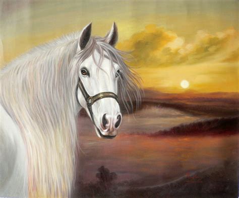 animal oil painting art - horse by hongtao-art on DeviantArt