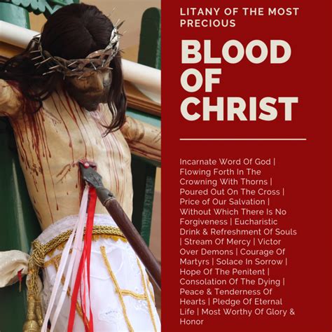 The Litany Of The Most Precious Blood Of Jesus - Catholic-Link