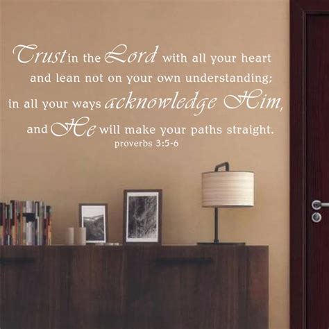 Scripture Wall Decals Trust in the Lord Proverbs 3: 5 6 Vinyl Wall ...