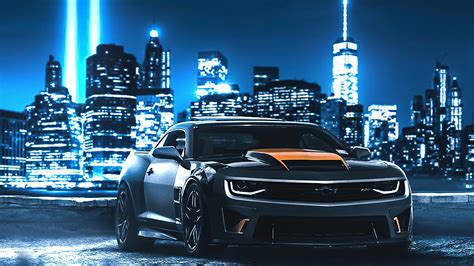 1366x768 Camaro In Neon City 4k Laptop HD ,HD 4k Wallpapers,Images ...