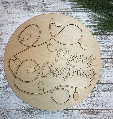 Christmas lights Merry Christmas DIY wood sign - Do it Yourself