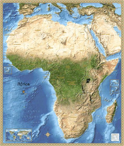 Africa Satellite Wall Map by Outlook Maps - MapSales