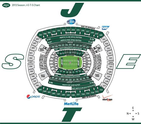 New York Jets stadium map - Jets stadium map (New York - USA)