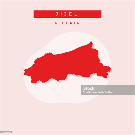 Vector Illustration Vector Of Jijel Map Africa Stock Illustration ...