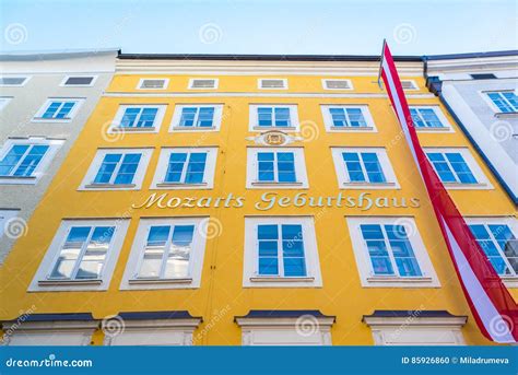 The Birthplace of Wolfgang Amadeus Mozart in Salzburg, Austira in ...