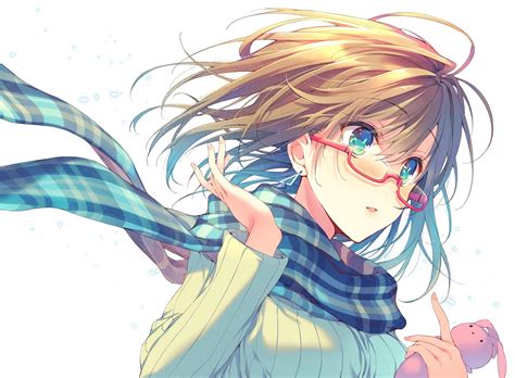 Girl With Glasses Sketch Anime