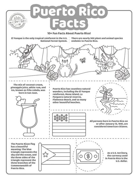 Fun Puerto Rico Facts For Kids To Print and Learn | Kids Activities Blog