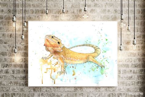 Bearded Dragon Print in 2024 | Dragon wall art, Bearded dragon, Cute ...