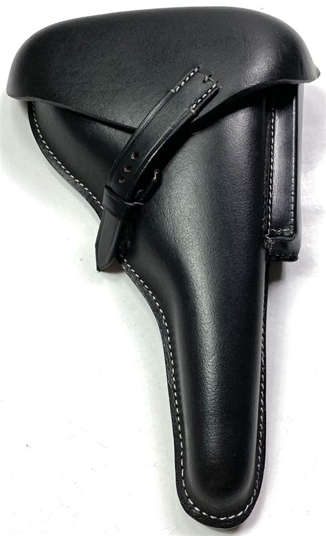 P04 NAVAL LUGER PISTOL HOLSTER-BLACK LEATHER | Man The Line