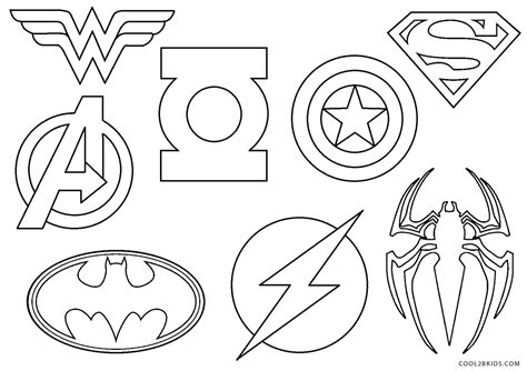 Superhero Logo Coloring Pages