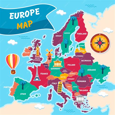 Map Europe Countries