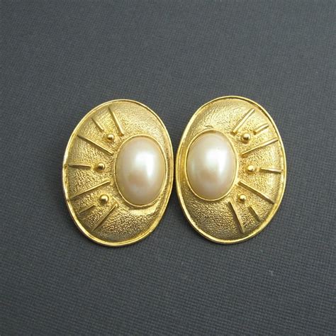 Vintage Pearl Earrings Paolo Gucci Jewelry Vintage Pearl | Etsy