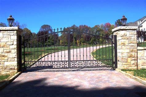 Automated wrought iron entrance gate Home Forge, Gate Operators ...